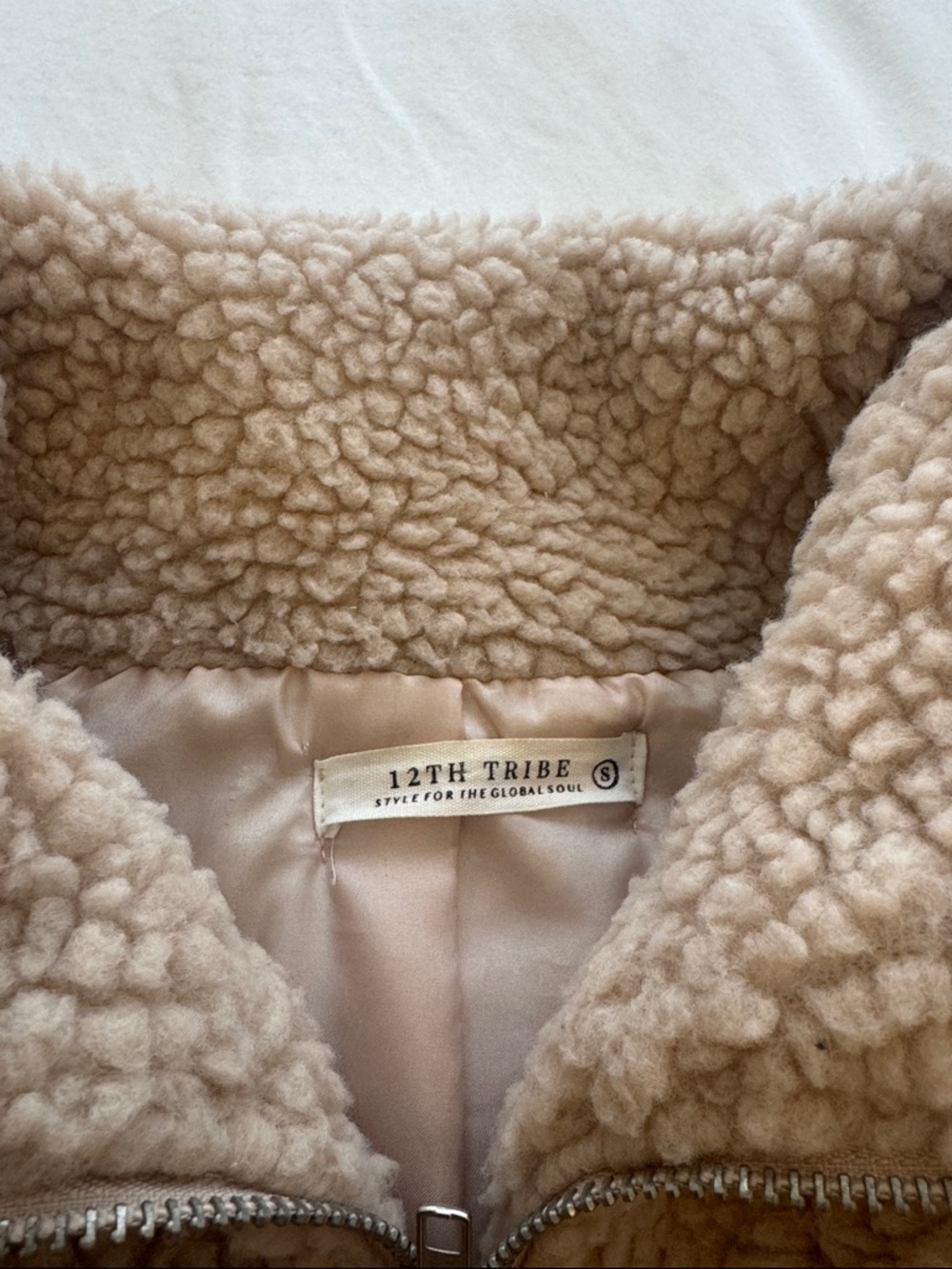 Light pink Sherpa Zip-Up Jacket - Women's Cozy Outerwear - Picture 2 of 3